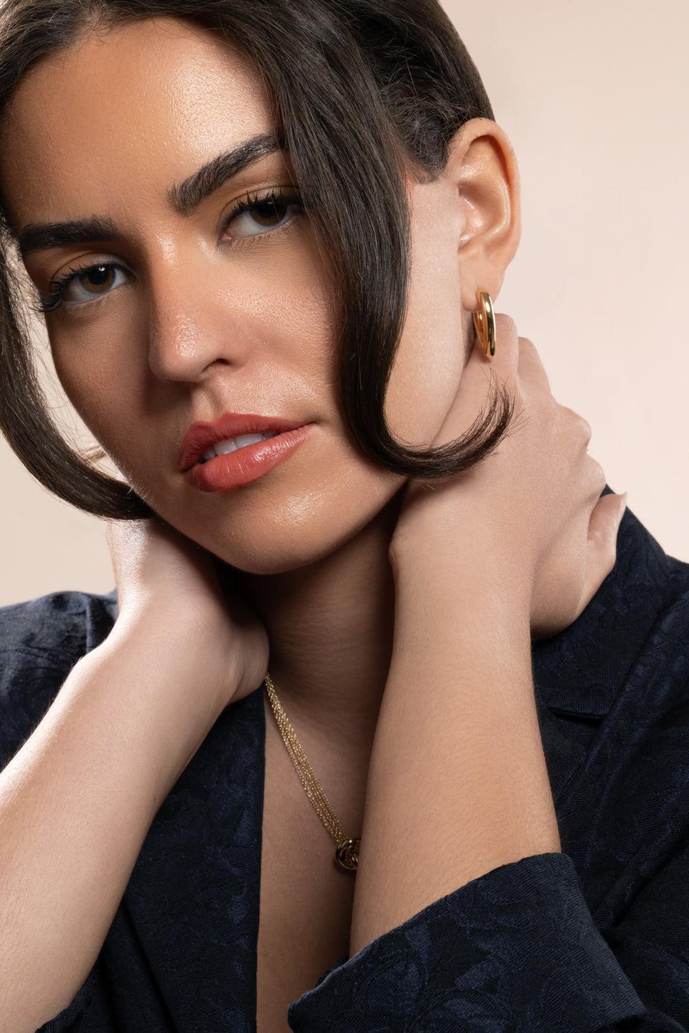 Medium Drop Link Earrings-YELLOW GOLD-MED-JEWELRYFINE JEWELEARRING-ENGELBERT 1920