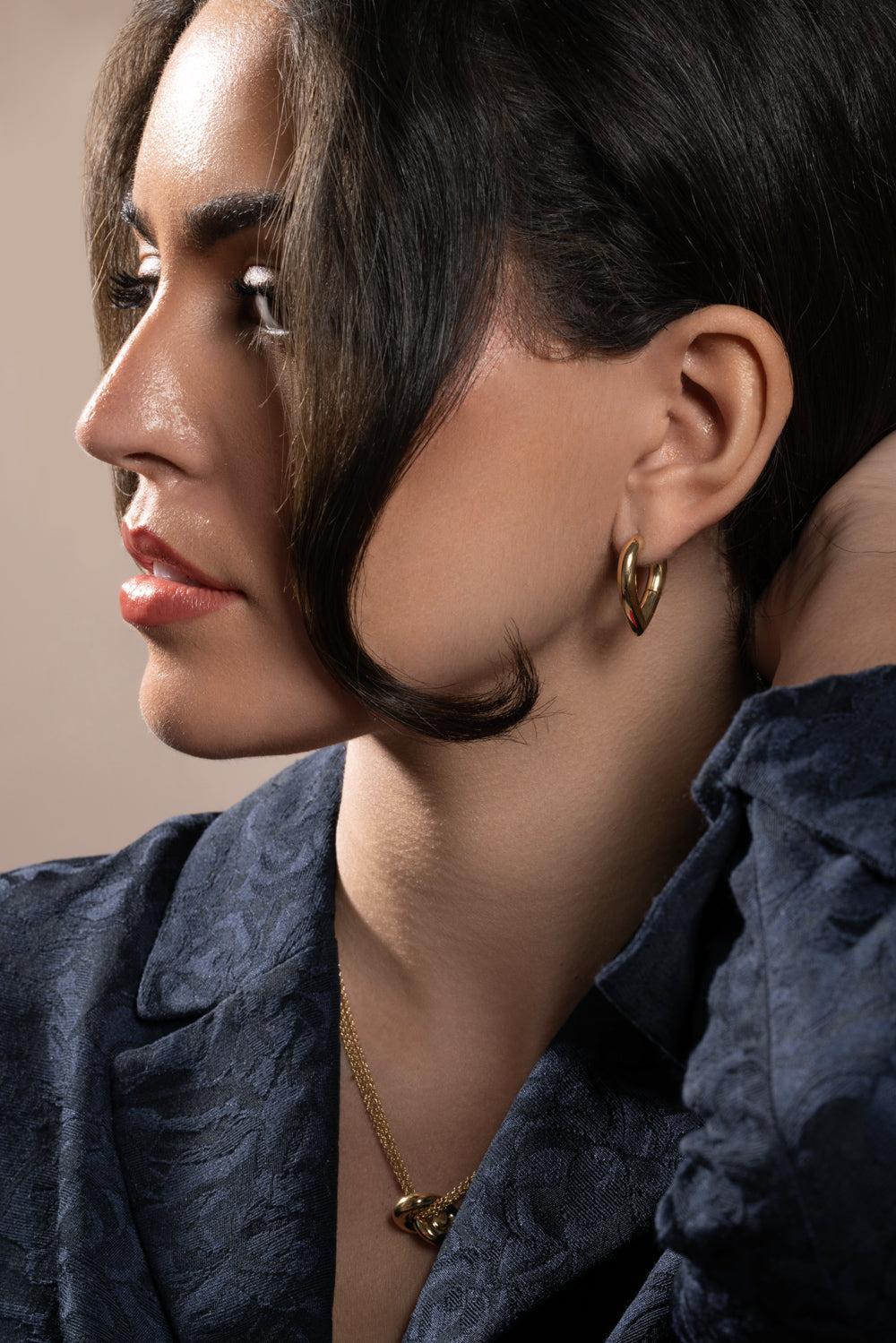 Medium Drop Link Earrings-YELLOW GOLD-MED-JEWELRYFINE JEWELEARRING-ENGELBERT 1920