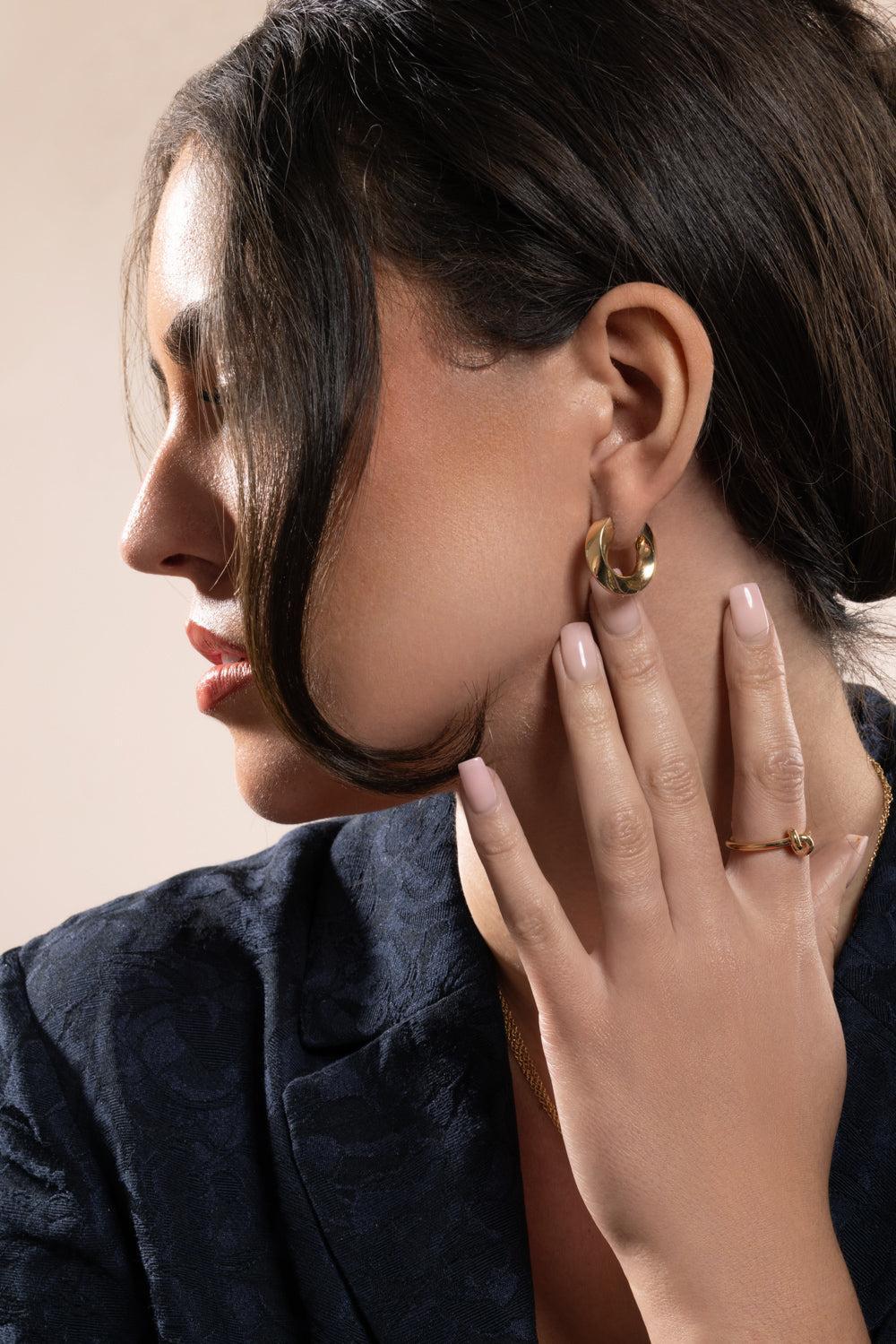 Big Aurea Spira Creoles Earrings-YELLOW GOLD-JEWELRYFINE JEWELEARRING-ENGELBERT 1920