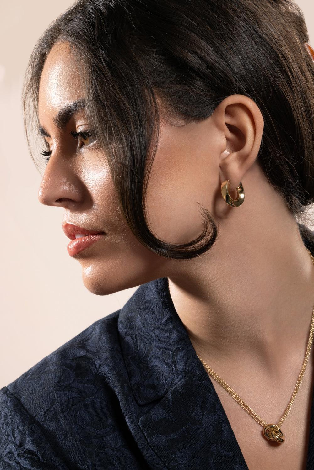 Big Aurea Spira Creoles Earrings-YELLOW GOLD-JEWELRYFINE JEWELEARRING-ENGELBERT 1920