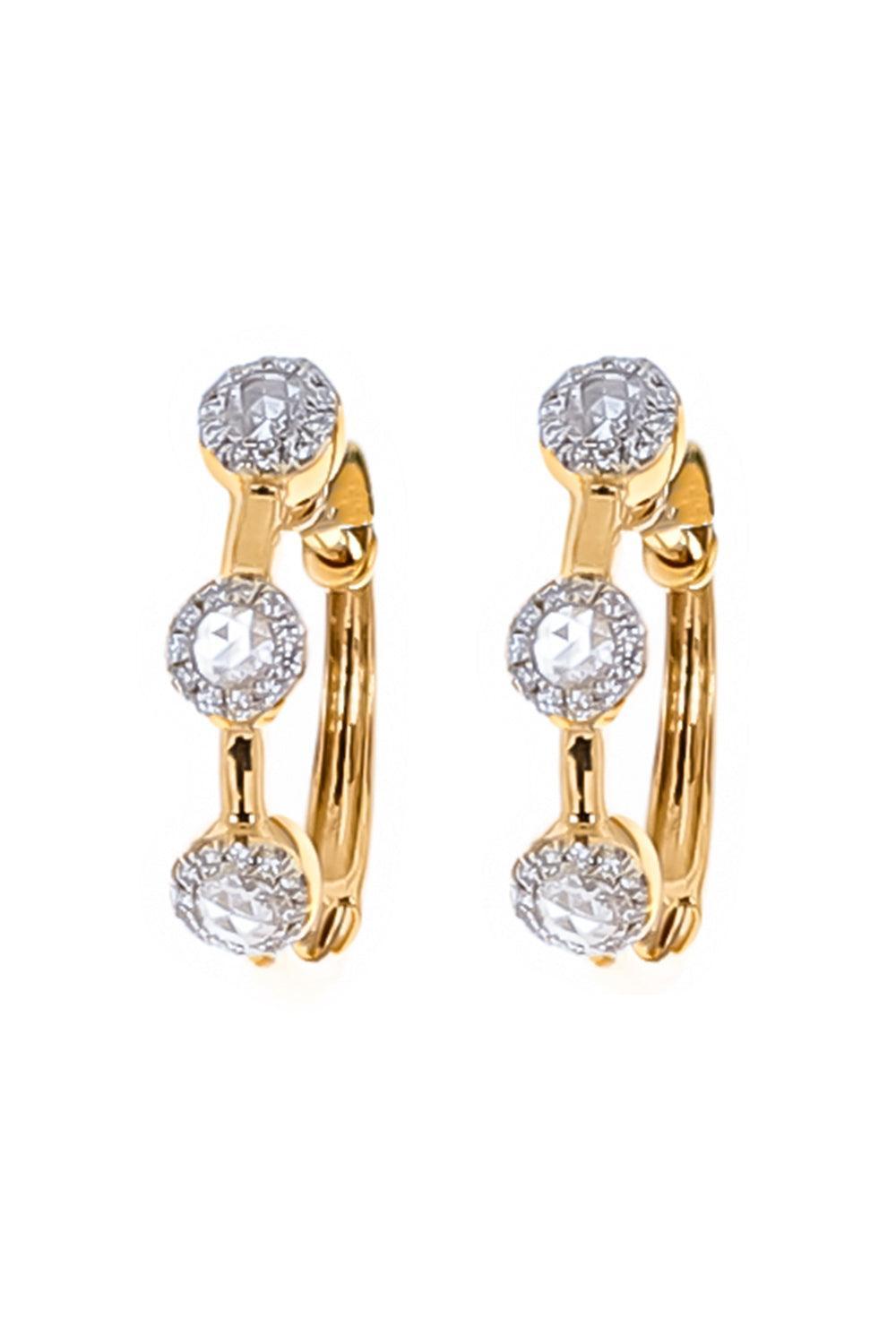 Scallop Mini Huggies-YELLOW GOLD-JEWELRYFINE JEWELEARRING-64 FACETS