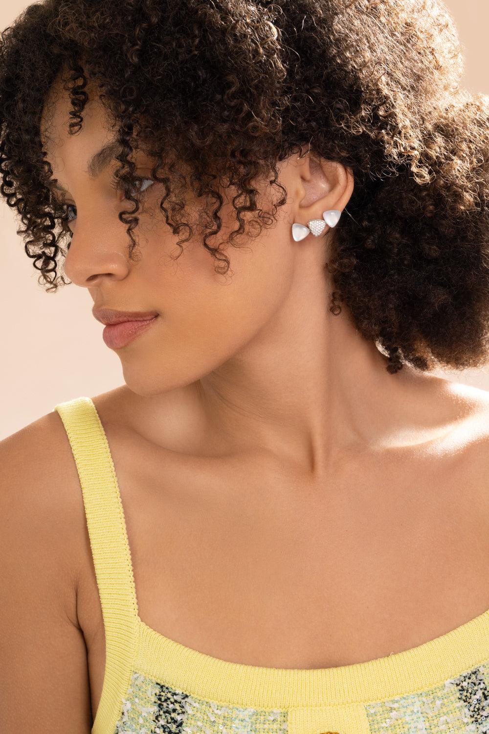 Diamond Pearl Rock Crystal Freccia Earrings-WHITE GOLD-JEWELRYFINE JEWELEARRING-VHERNIER