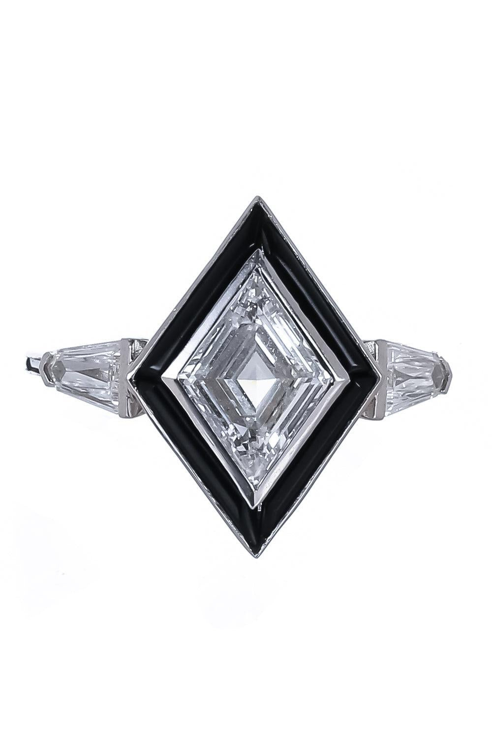 Diamond Black Kite G-One Ring-PLATINUM-6.75-JEWELRYFINE JEWELRING-GOSHWARA