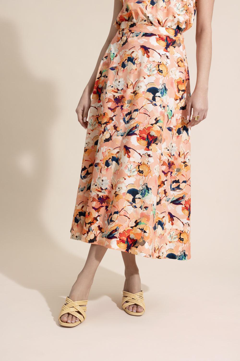 Sophea Skirt-FLORAL-0-CLOTHINGSKIRTMIDI-ULLA JOHNSON