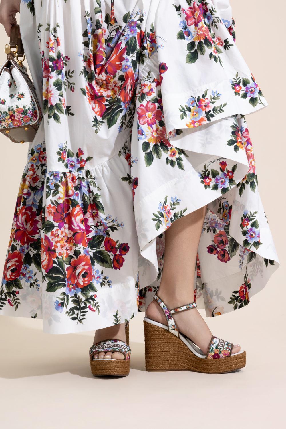 Wedge Sandal-FLORAL-36-SHOESANDAL-DOLCE & GABBANA