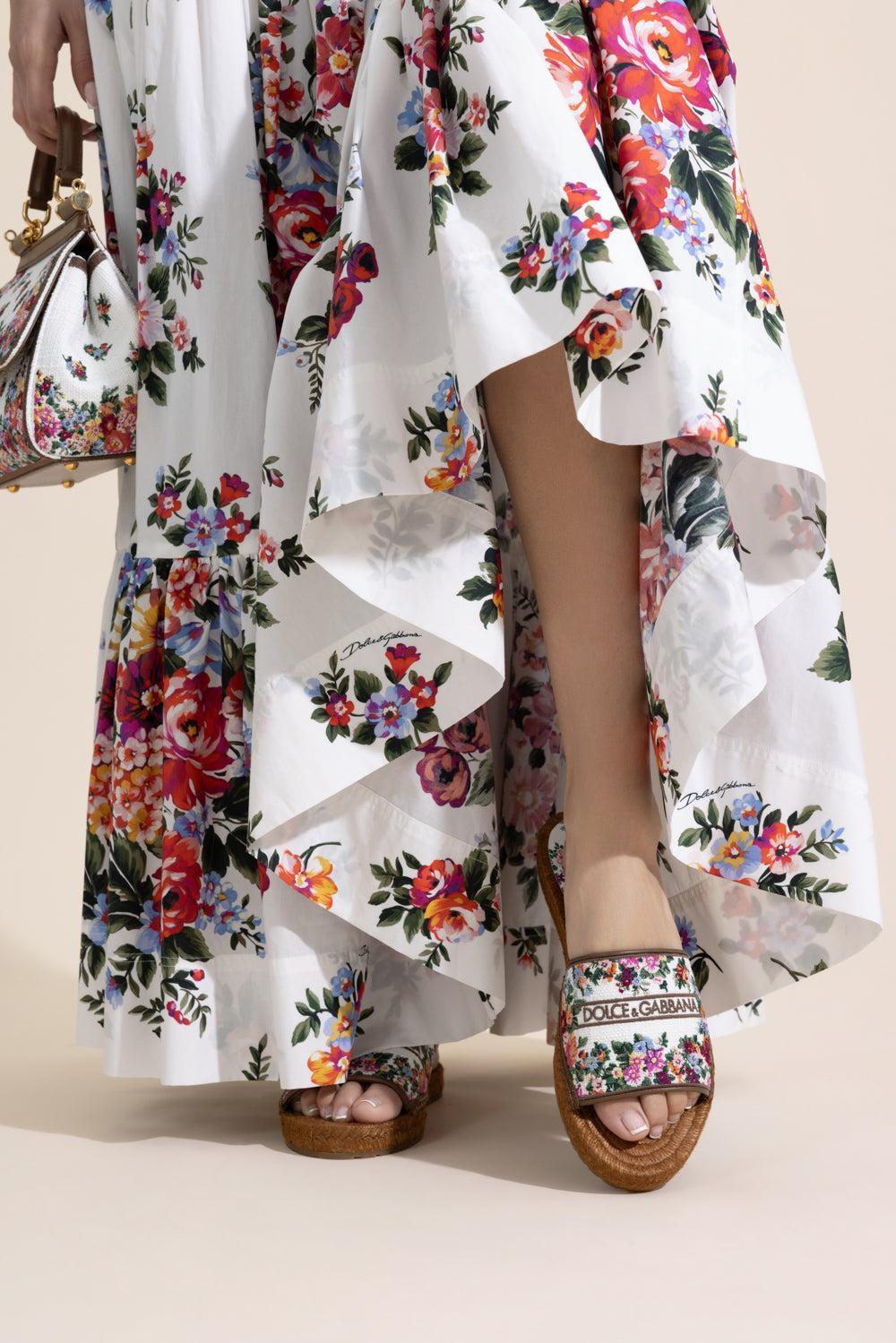 Embroidered Espadrille Slide-FLORAL-36-SHOESANDAL-DOLCE & GABBANA
