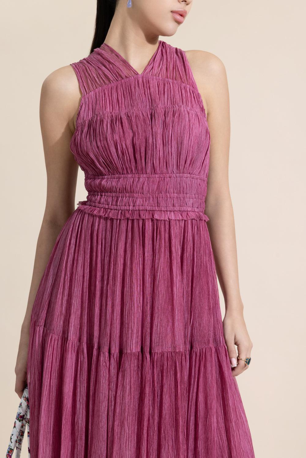 Freesia Gown-PINK-2-CLOTHINGDRESSGOWN-ULLA JOHNSON