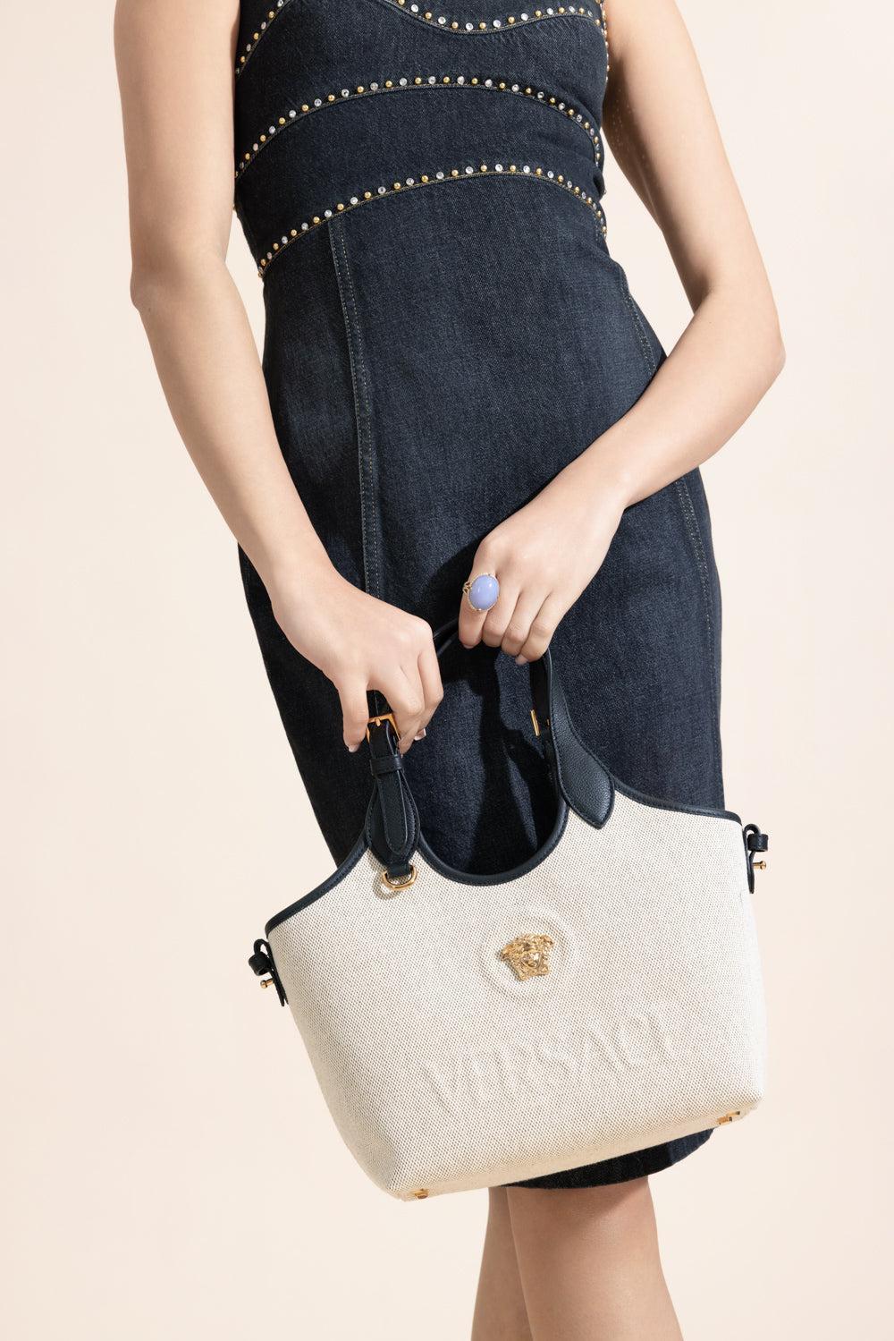 La Medusa Mini Tote Bag - Black-BROWN-HANDBAGTOTES-VERSACE