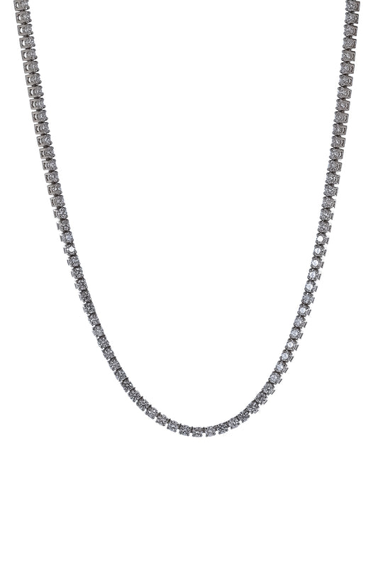 Diamond Tennis Necklace - 7ct-WHITE GOLD-16-JEWELRYFINE JEWELNECKLACE O-WITH LOVE