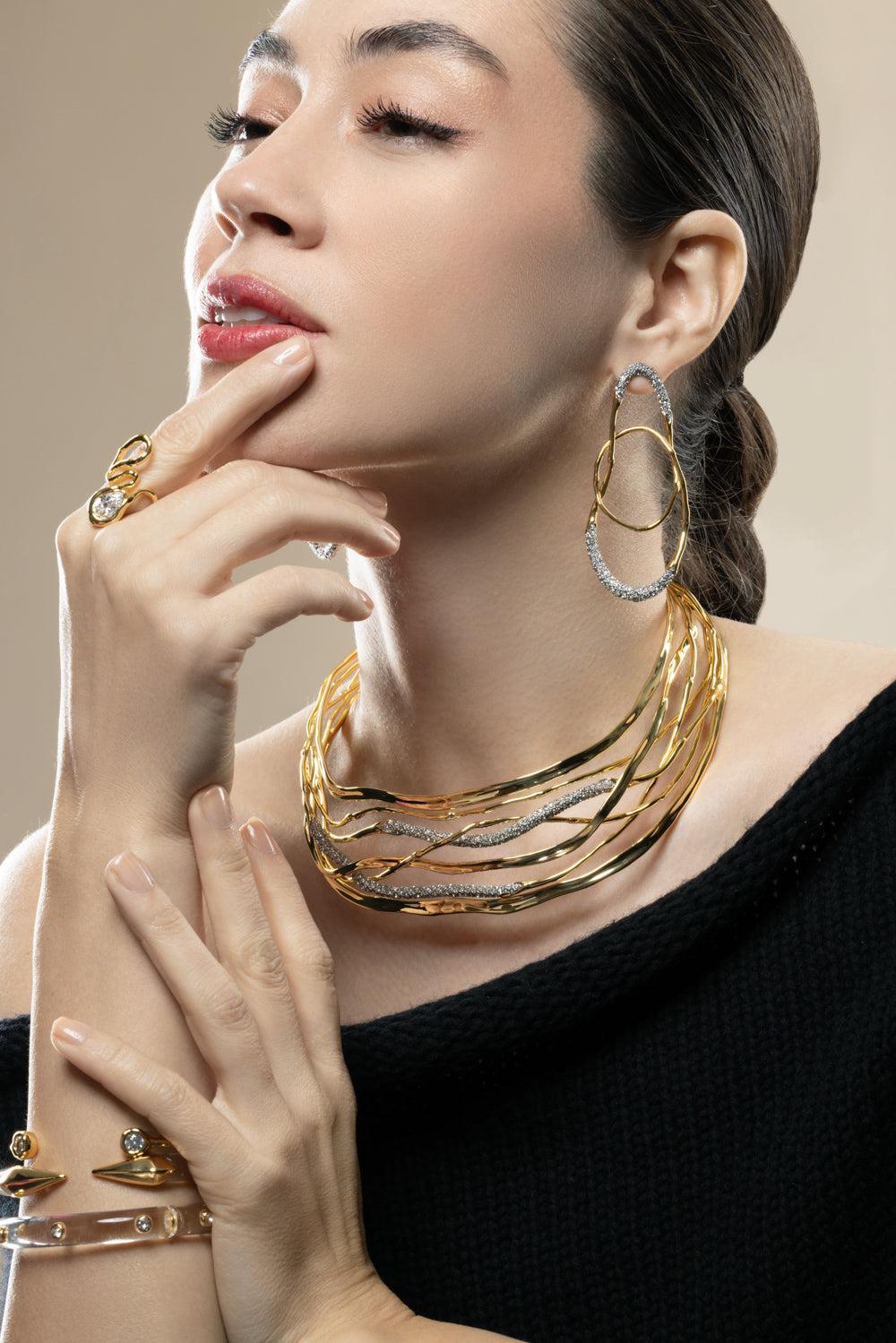 Crystal Large Solaneles Orbit Earrings-YELLOW-JEWELRYBOUTIQUEEARRING-ALEXIS BITTAR