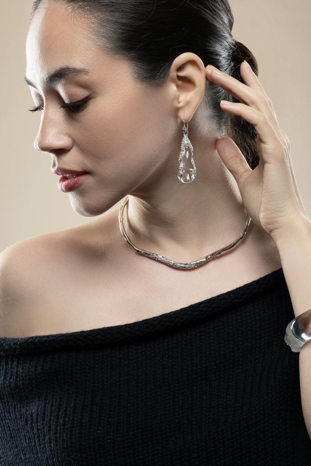 Lucite Silverlake Wire Earrings-SILVER-JEWELRYBOUTIQUEEARRING-ALEXIS BITTAR