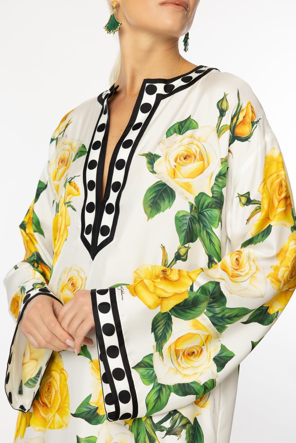 Kimono Sleeve Floral Kaftan | DOLCE & GABBANA – Marissa