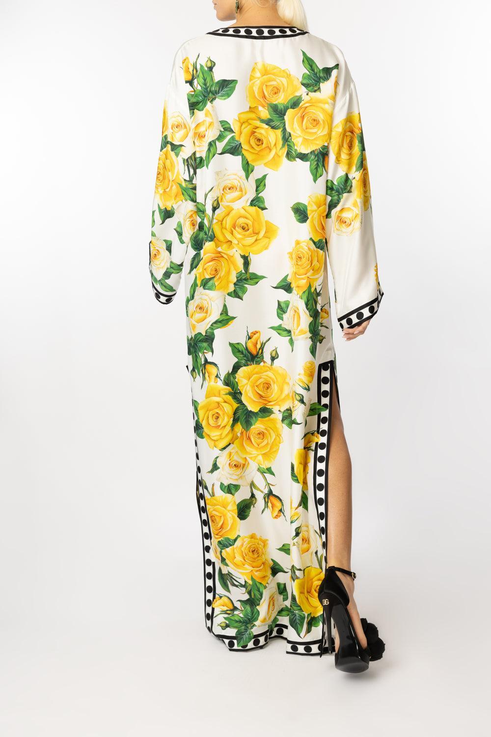Kimono Sleeve Floral Kaftan | DOLCE & GABBANA – Marissa Collections