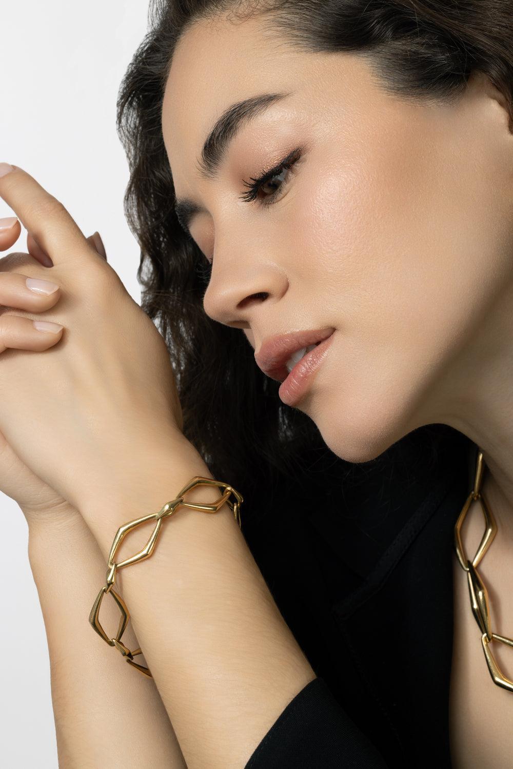Golden Hour Link Bracelet-YELLOW GOLD-JEWELRYFINE JEWELBRACELET O-PARULINA