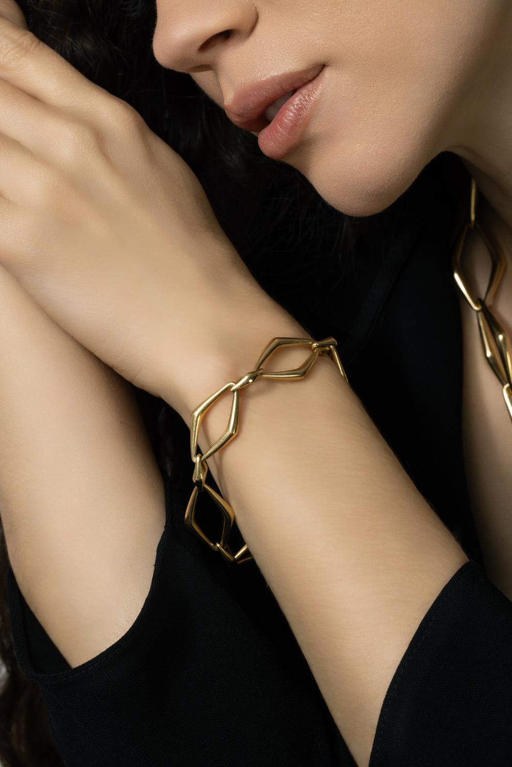 Golden Hour Link Bracelet-YELLOW GOLD-JEWELRYFINE JEWELBRACELET O-PARULINA