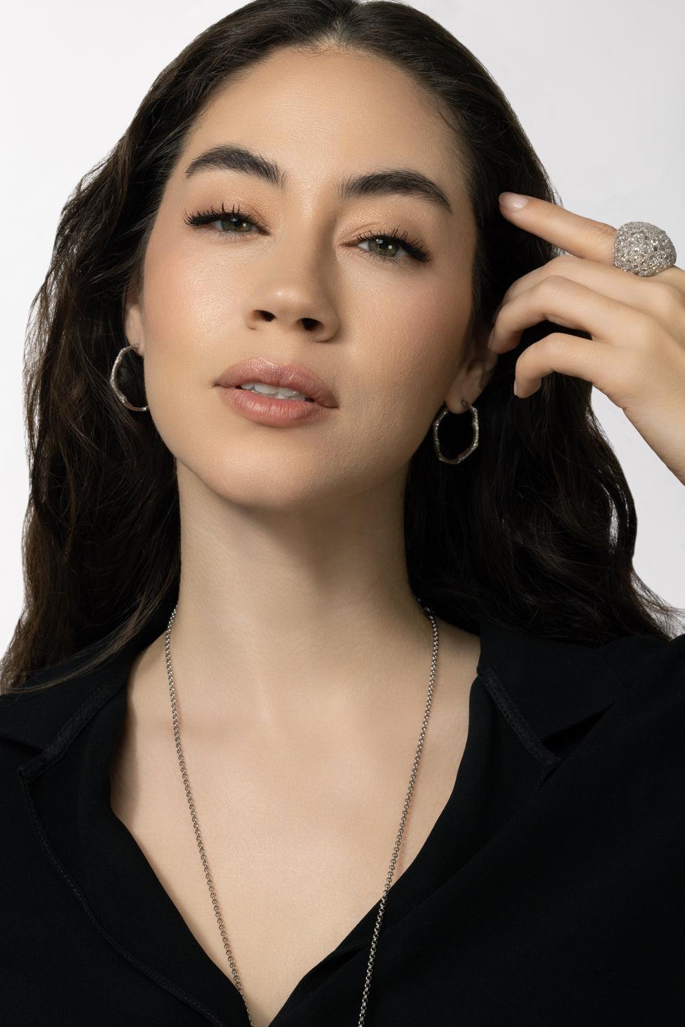 Briar Diamond Hoop Earrings-WHITE GOLD-M-JEWELRYFINE JEWELEARRING-PARULINA