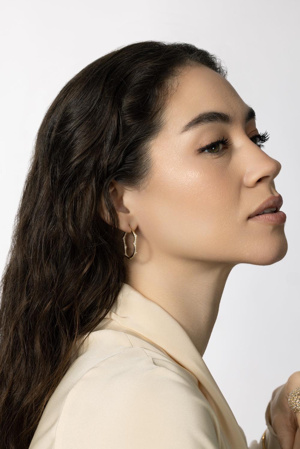 Briar Diamond Hoop Earrings-WHITE GOLD-M-JEWELRYFINE JEWELEARRING-PARULINA