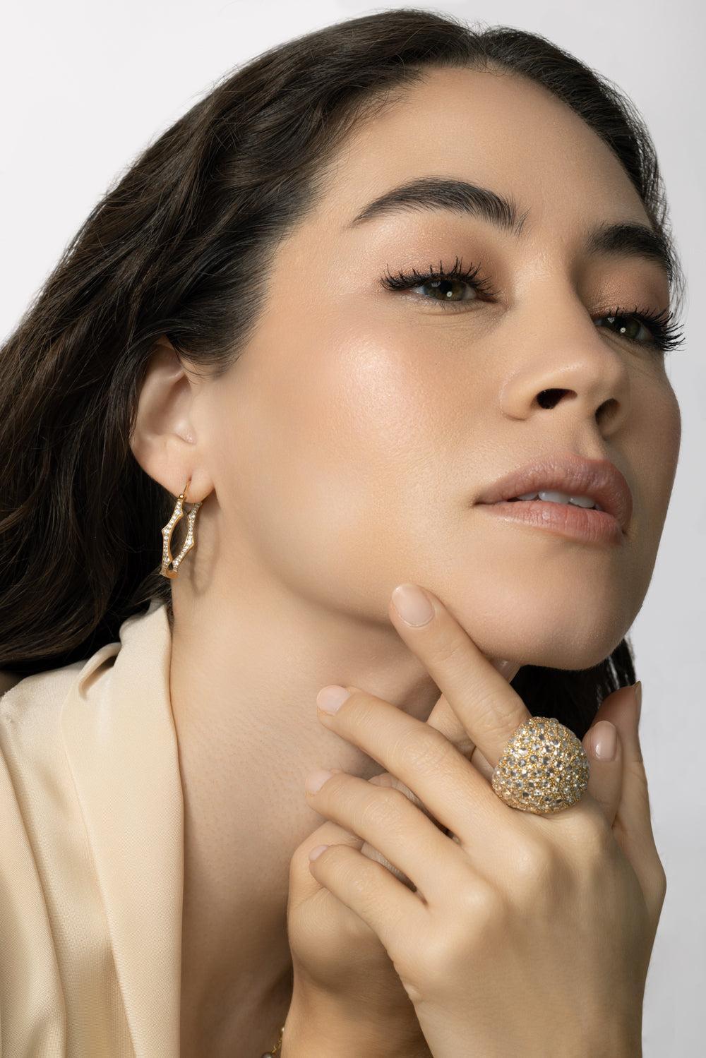 Briar Diamond Hoop Earrings-WHITE GOLD-M-JEWELRYFINE JEWELEARRING-PARULINA