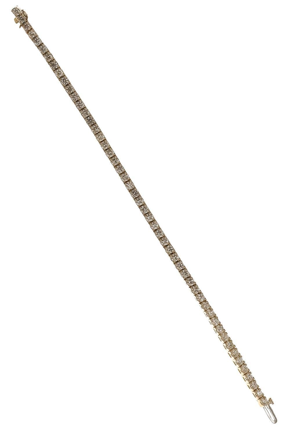 Diamond Round Tennis Bracelet - 5ct-YELLOW GOLD-JEWELRYFINE JEWELBRACELET O-WITH LOVE