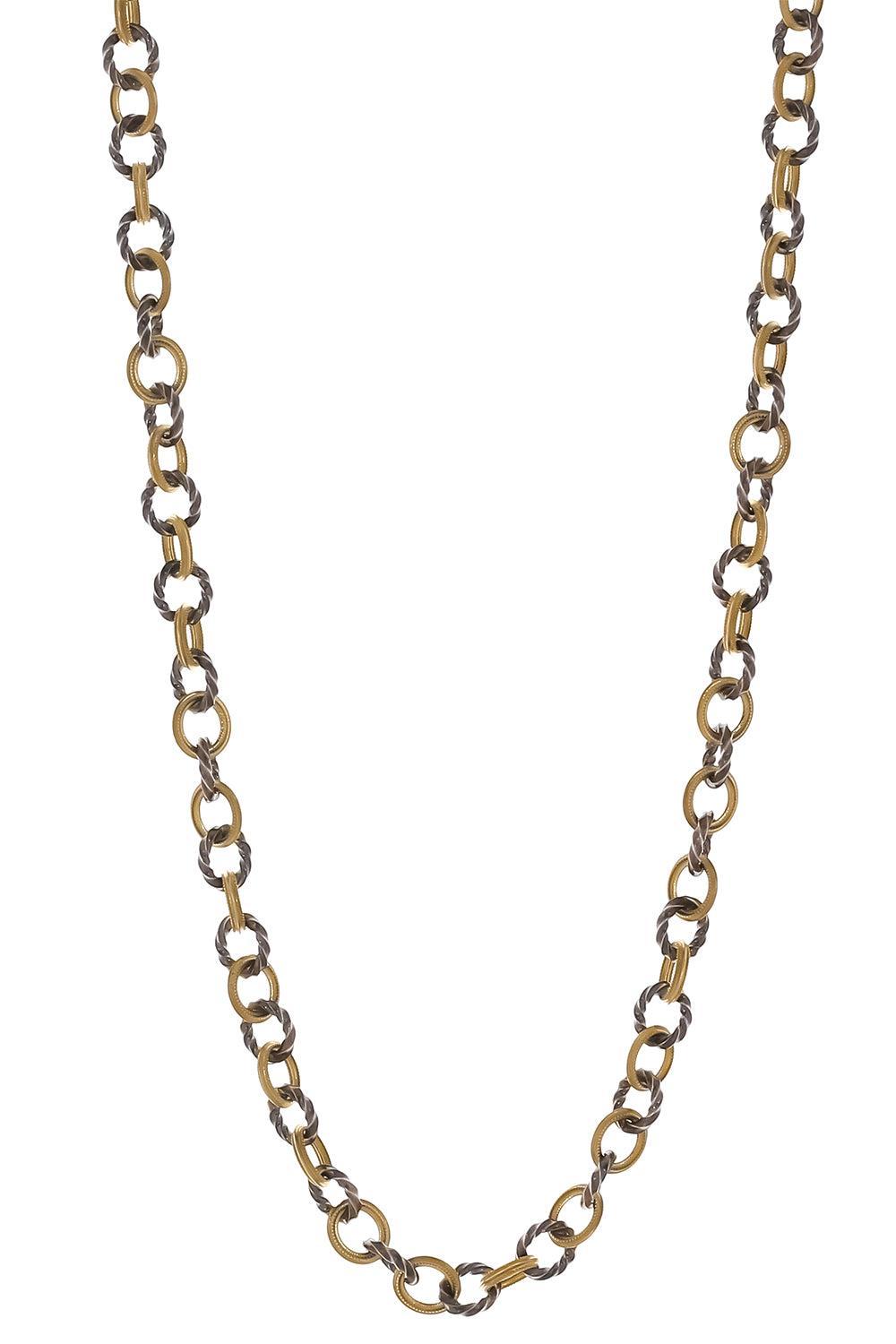 Small Pirate Chain Necklace-YELLOW GOLD-18-JEWELRYFINE JEWELNECKLACE O-SYLVA & CIE