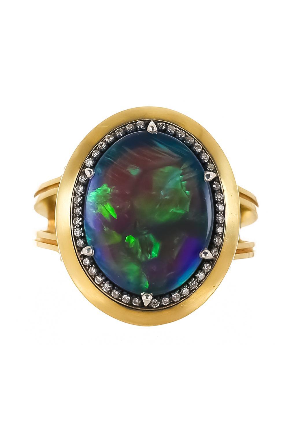 Black Opal RBC Ring-YELLOW GOLD-7.5-JEWELRYFINE JEWELRING-SYLVA & CIE