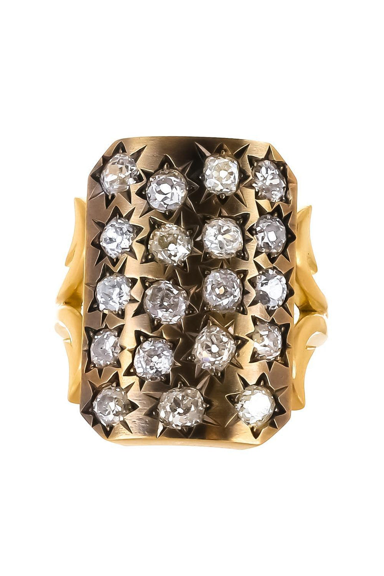 Diamond Ten Table Old European Twinkle Ring