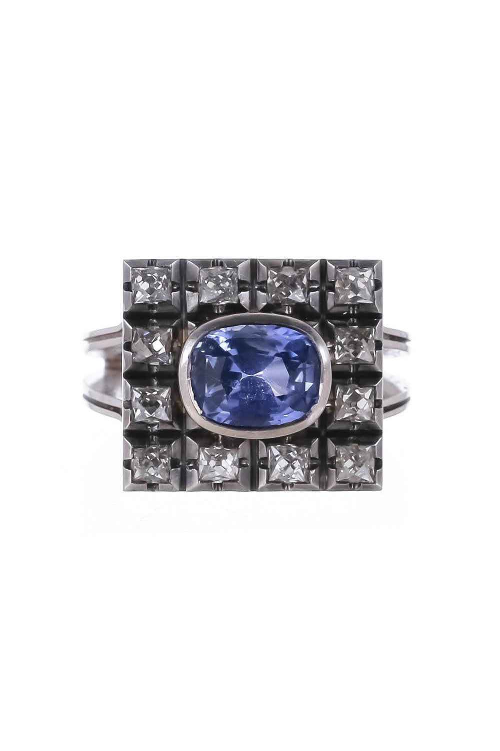 Diamond Ceylon Renee French Cut Ring-WHITE GOLD-7-JEWELRYFINE JEWELRING-SYLVA & CIE