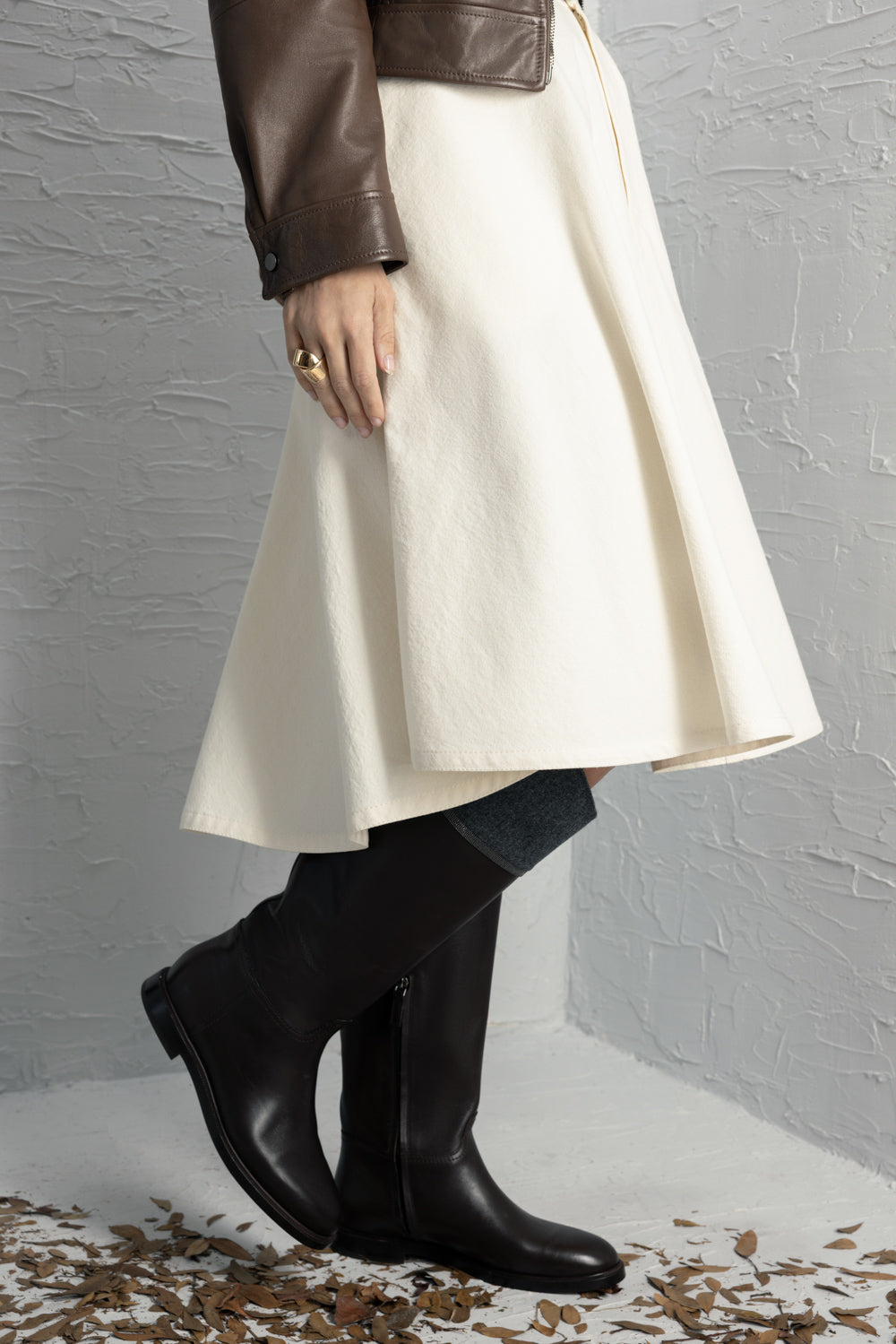 Monili Trim Matte Riding Boot