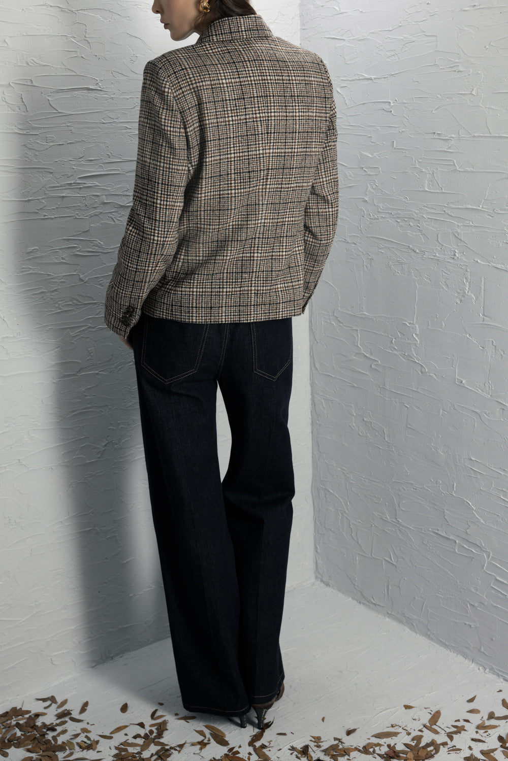Check Print Suit Jacket