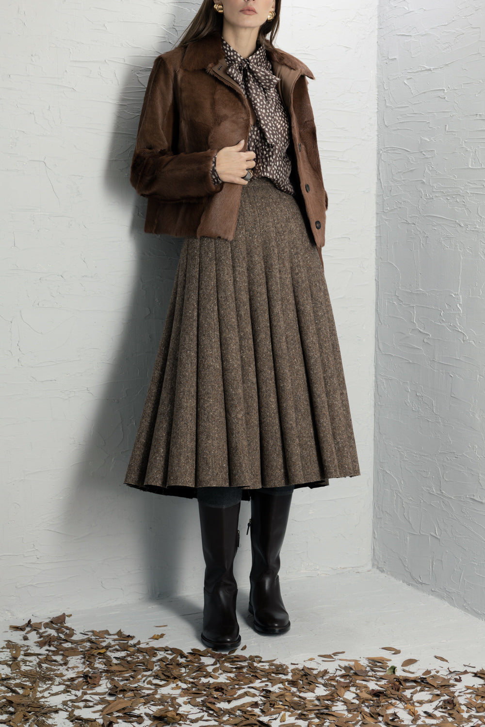 Button Front Fur Jacket