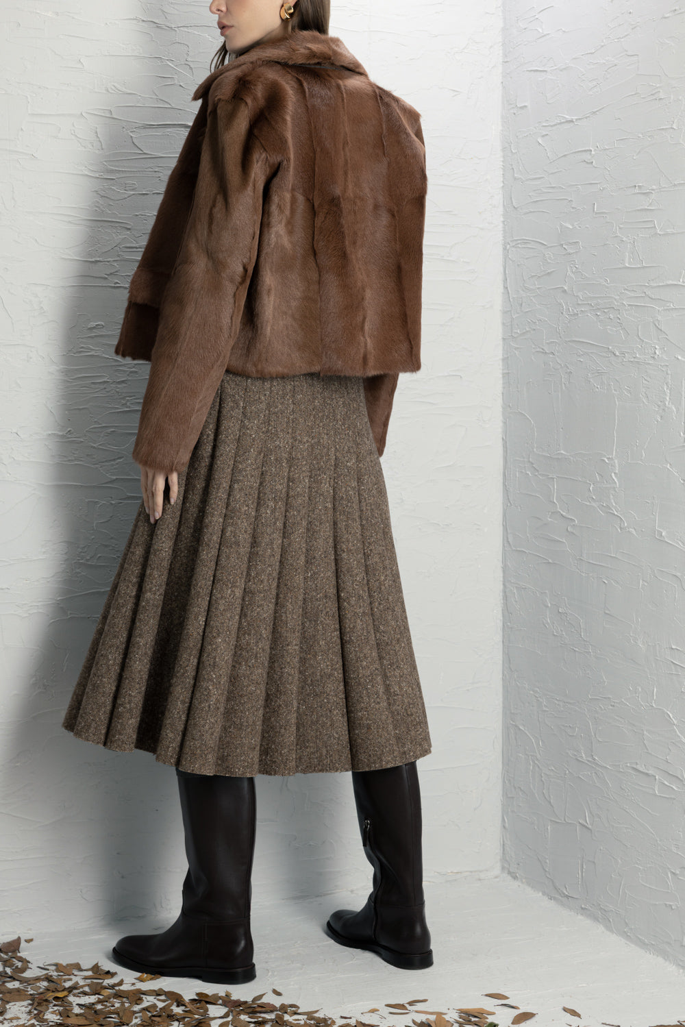 Button Front Fur Jacket