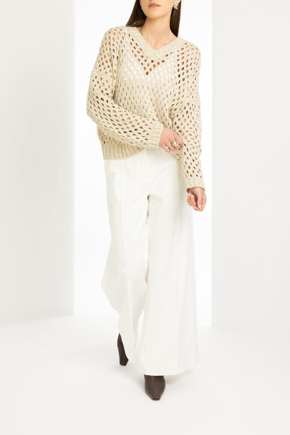 ★BRUNELLO CUCINELLI★Vネック★モニーレ★コットンニット★ BRUNELLO CUCINELLI Knitted sweater | NET-A-PORTER