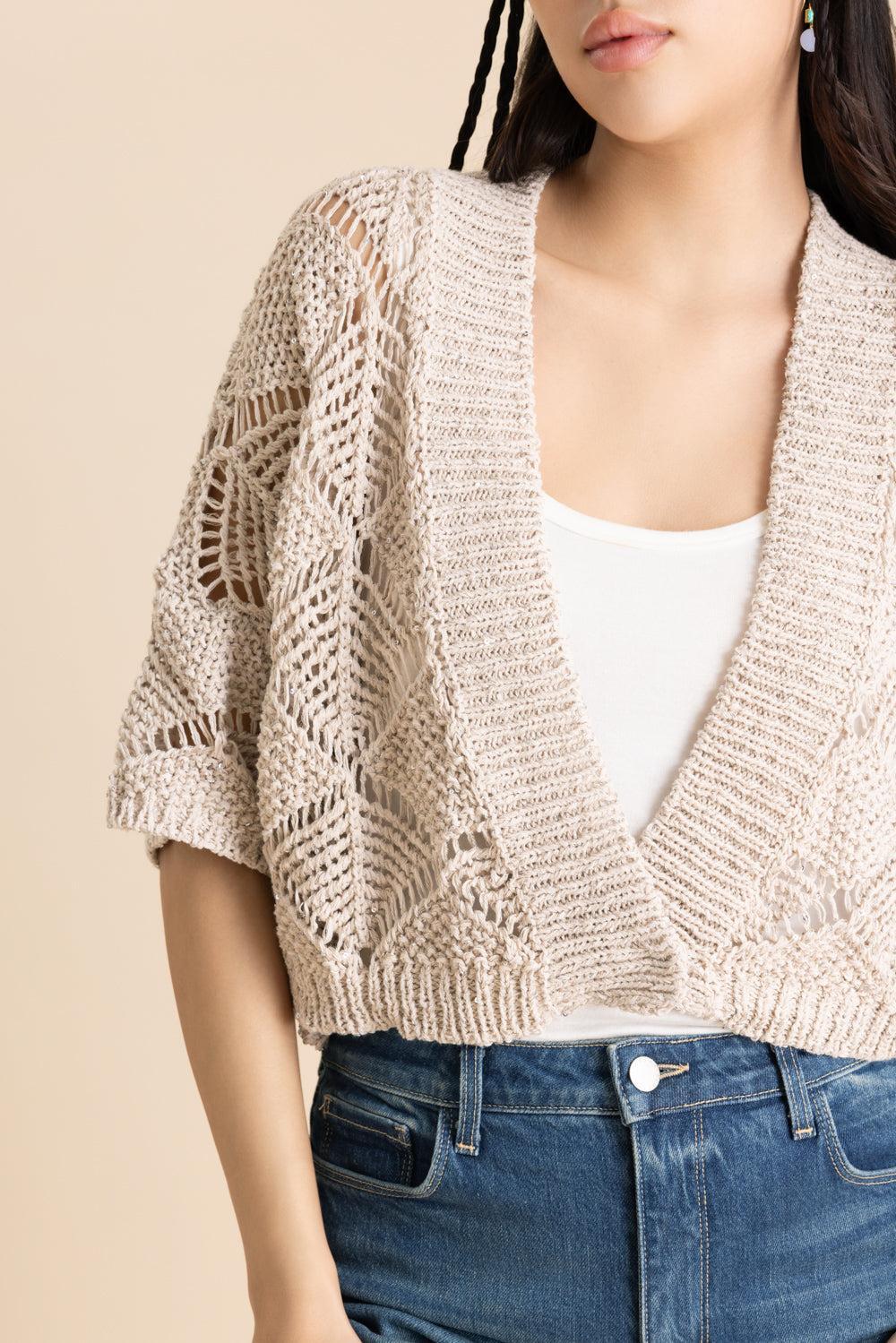Peonia Cardigan-BROWN-XS-CLOTHINGTOPCARDIGAN-ANTONELLI