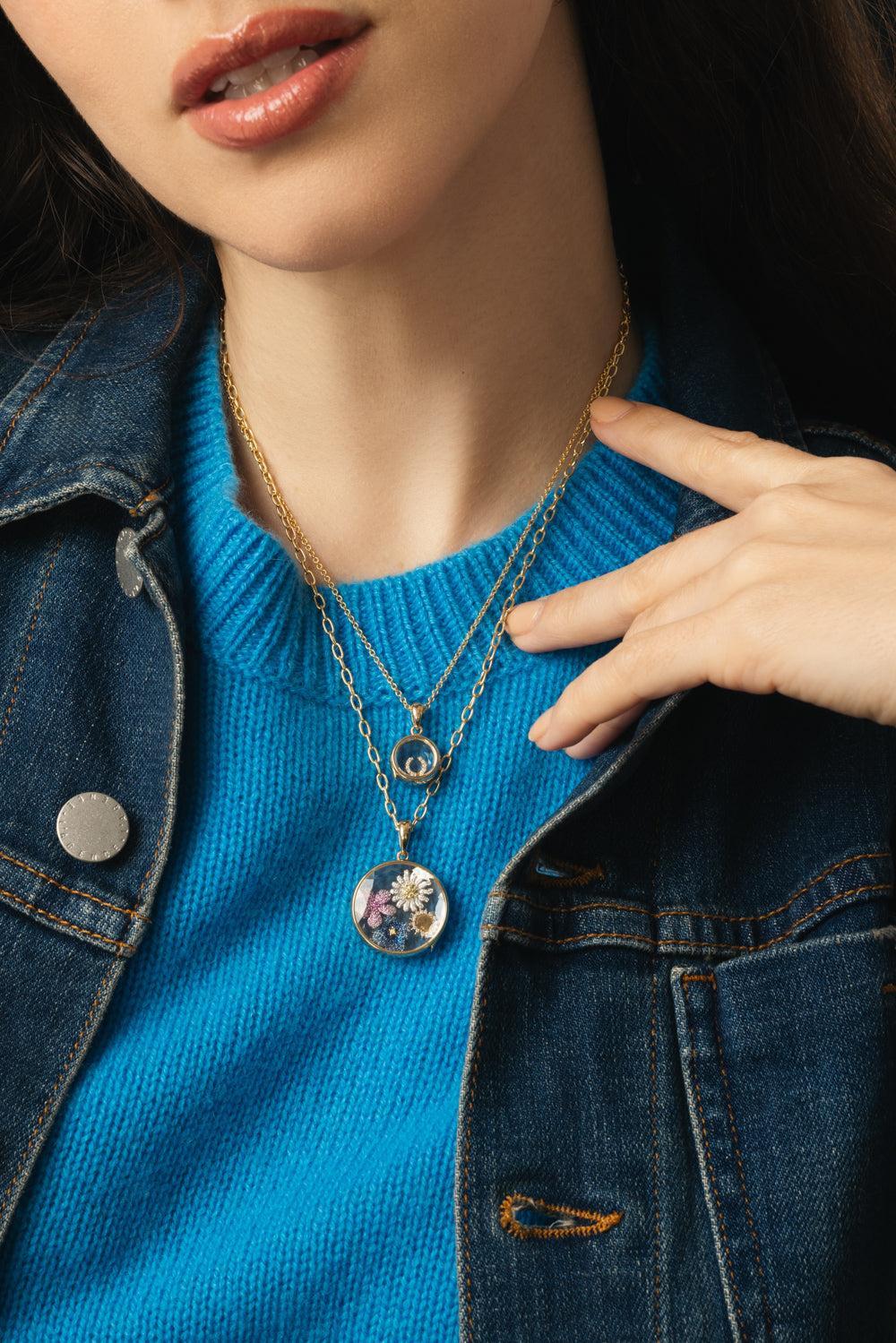 Jupiter Figaro Locket Necklace-YELLOW GOLD-22-JEWELRYFINE JEWELNECKLACE O-LOQUET