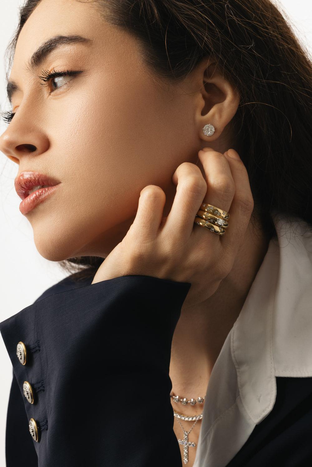 Cobblestone Star Set Ring-YELLOW GOLD-7-JEWELRYFINE JEWELRING-KWIAT