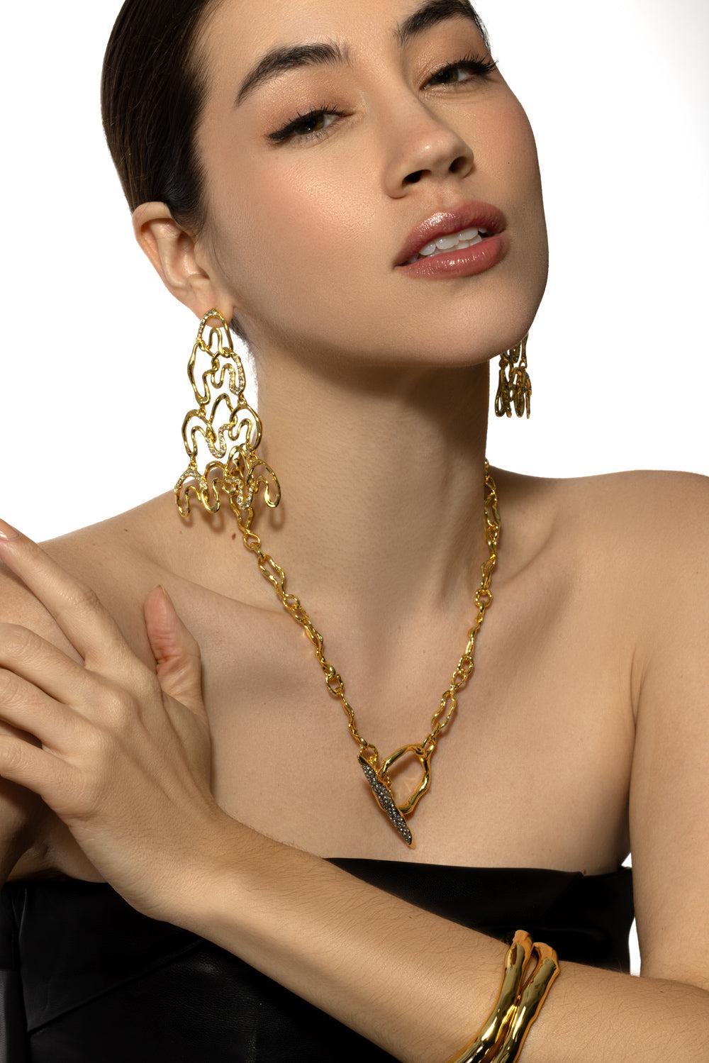 Solanales Crystal Chandelier Earrings | ALEXIS BITTAR – Marissa