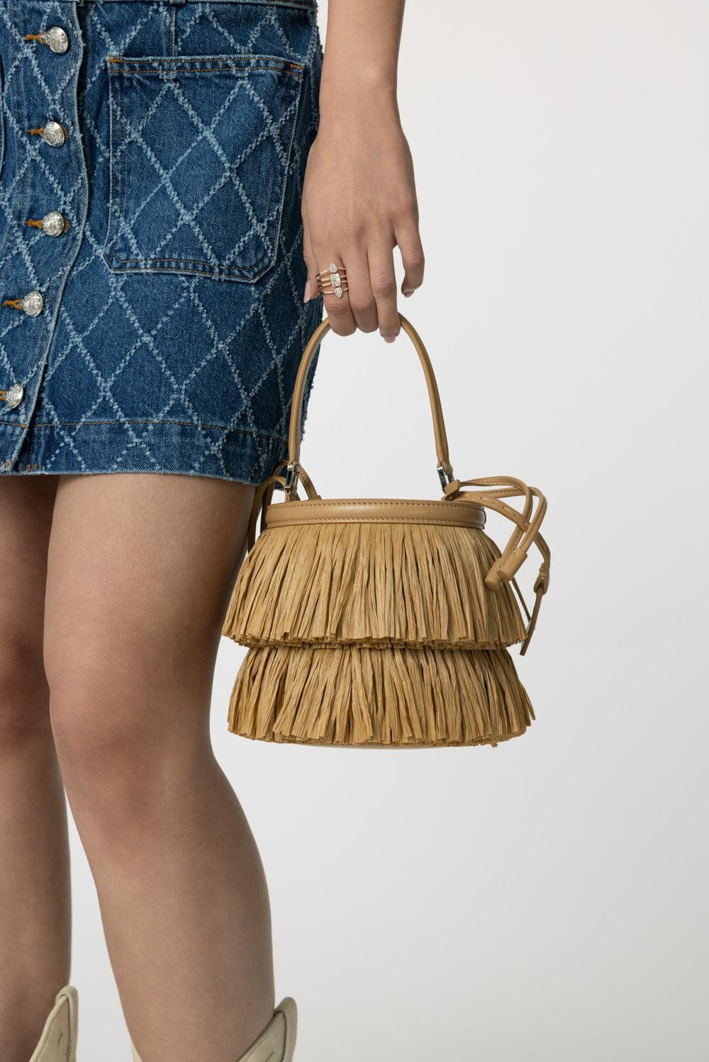 バッグ 547kkk Mini Ischia Bucket Bag - Natural | MICHAEL KORS COLLECTION
