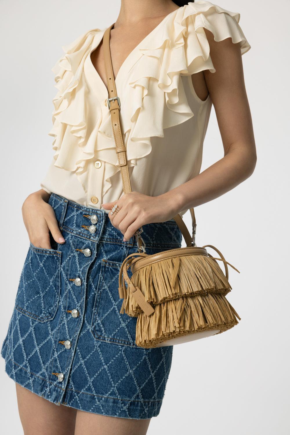 Mini Ischia Bucket Bag - Natural | MICHAEL KORS COLLECTION