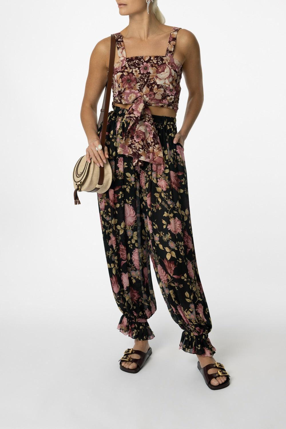 Cropped Front-Tie Tank-MROONPNK-S-CLOTHINGTOPTANK-CHLOÉ