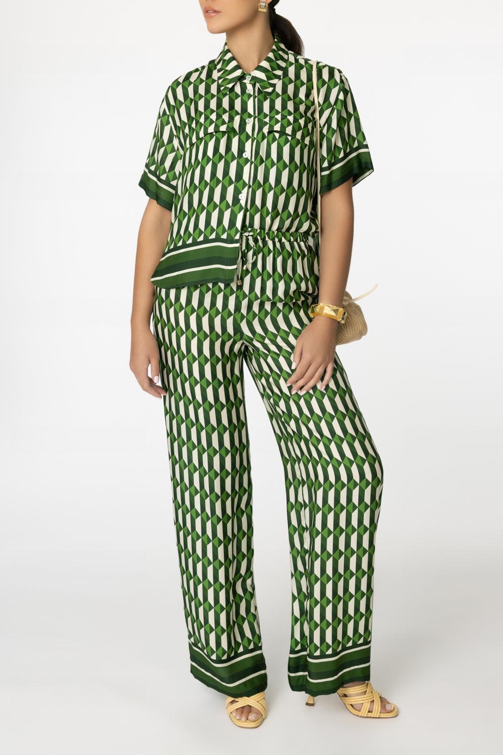 Calvia Top-LE TILE GREEN-XS-CLOTHINGTOPBLOUSE-CARA CARA