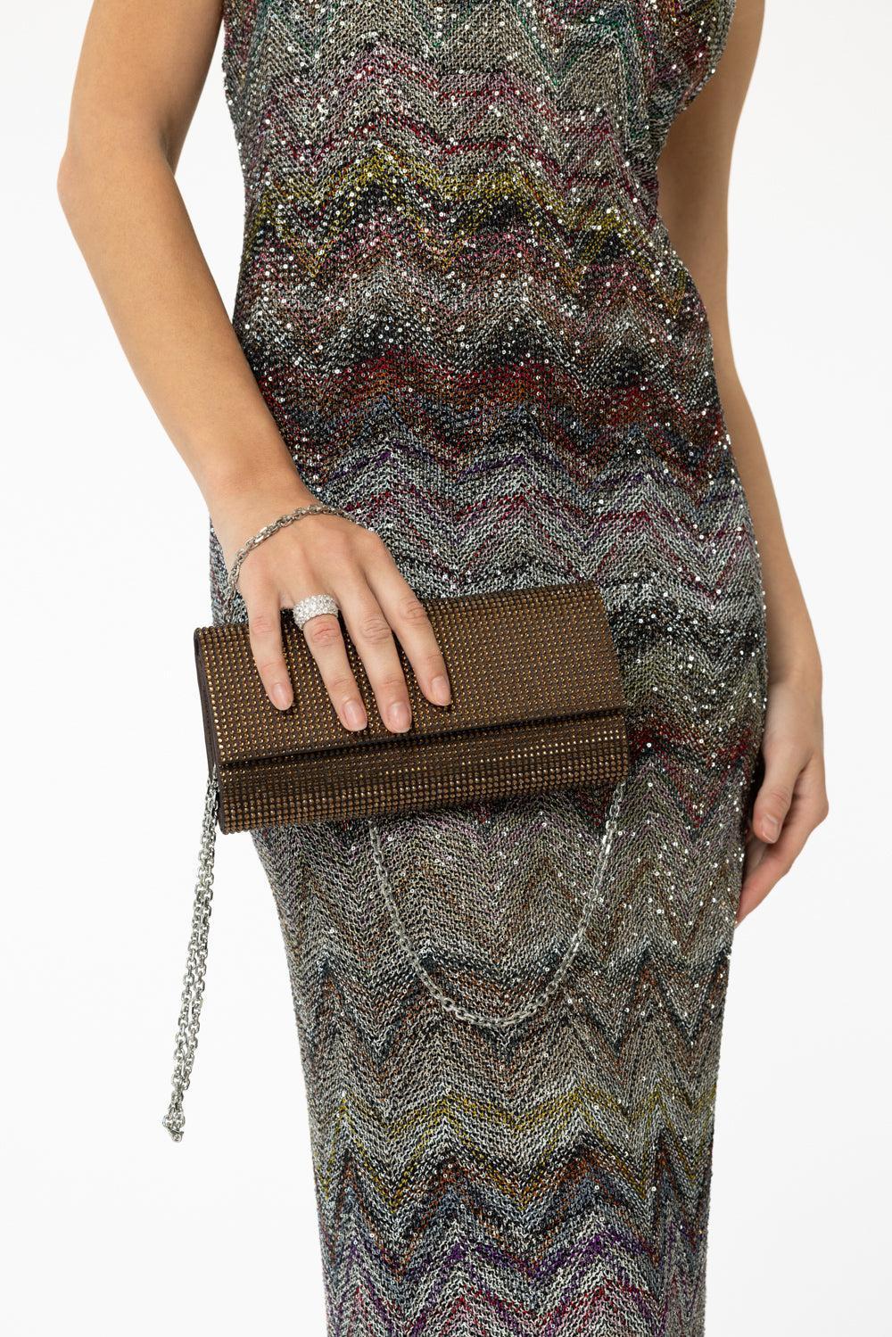 Perry Clutch - Chocolate-CHOCOLATE-O/S-HANDBAGCLUTCHES-JUDITH LEIBER