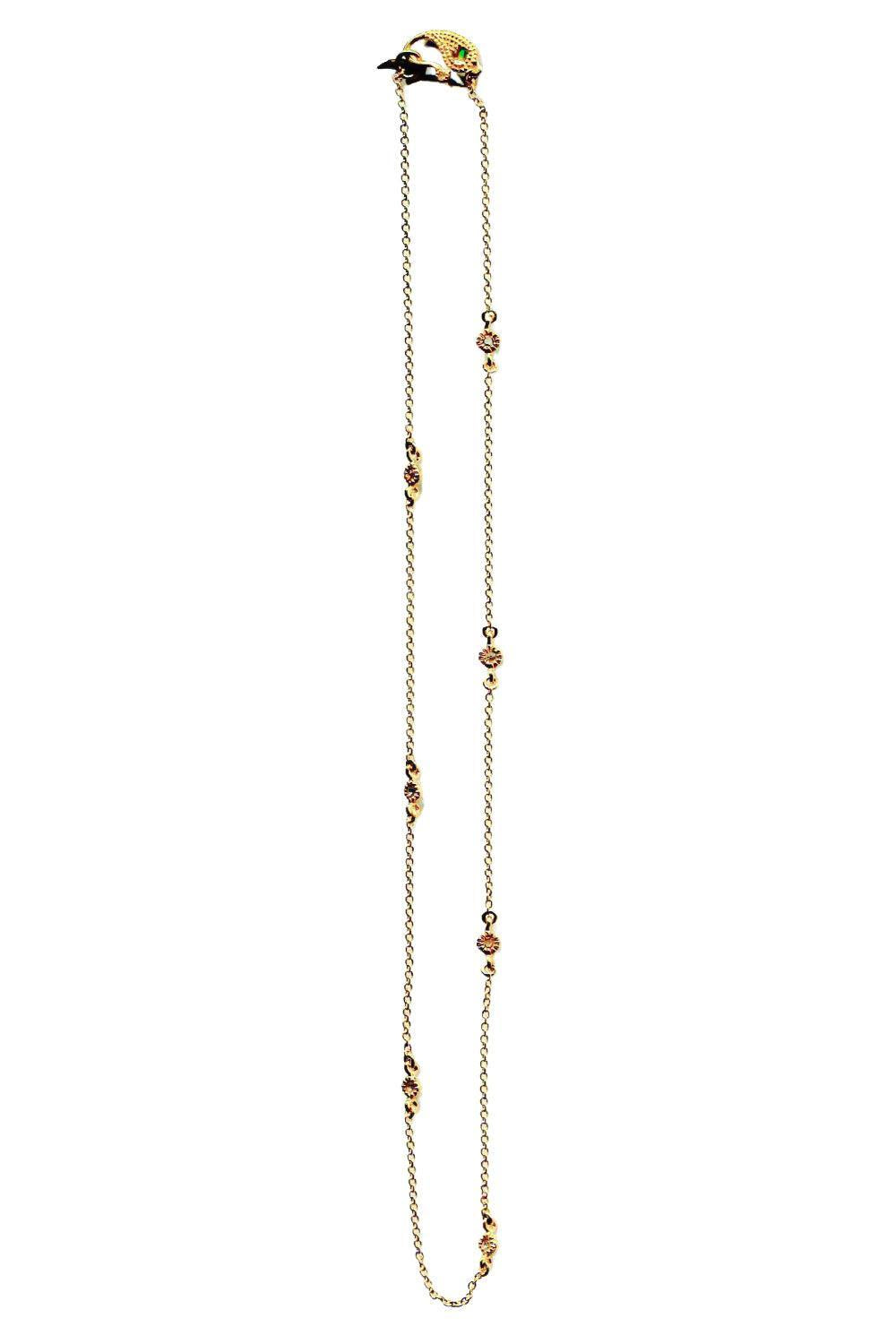 Diamond Rose Cut Chain Necklace-YELLOW GOLD-16-JEWELRYFINE JEWELNECKLACE O-COOMI