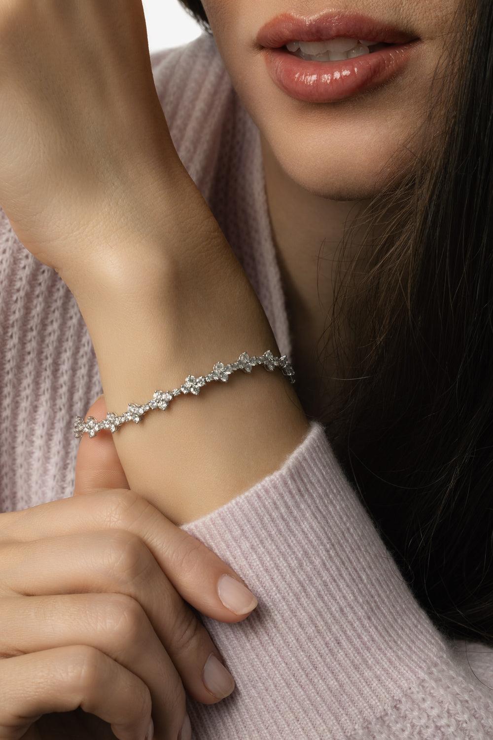 Vivi Diamond Tennis Bracelet-WHITE GOLD-JEWELRYFINE JEWELBRACELET O-ANITA KO