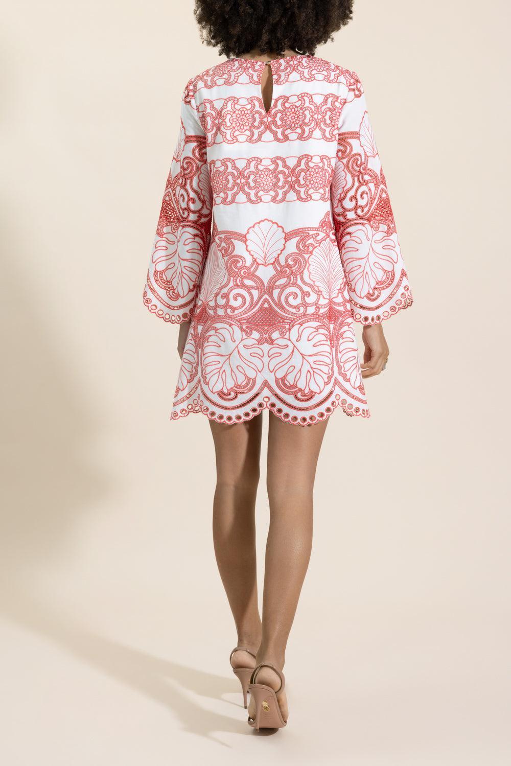 Stevie Dress - White Coral-RED-2-CLOTHINGDRESSCASUAL-BORGO DE NOR