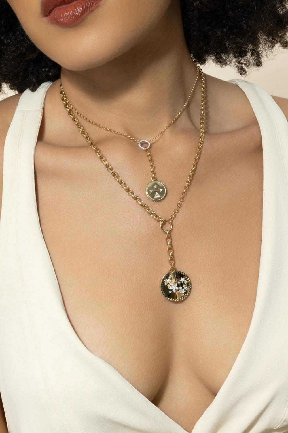 Blossoms - Resilience Heavy Mixed Belcher Extension Chain Necklace - 18in-YELLOW GOLD-JEWELRYFINE JEWELNECKLACE O-FOUNDRAE