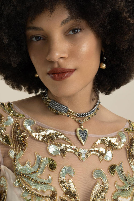 Diamond Section Necklace-YELLOW GOLD-18-JEWELRYFINE JEWELNECKLACE O-SYLVA & CIE