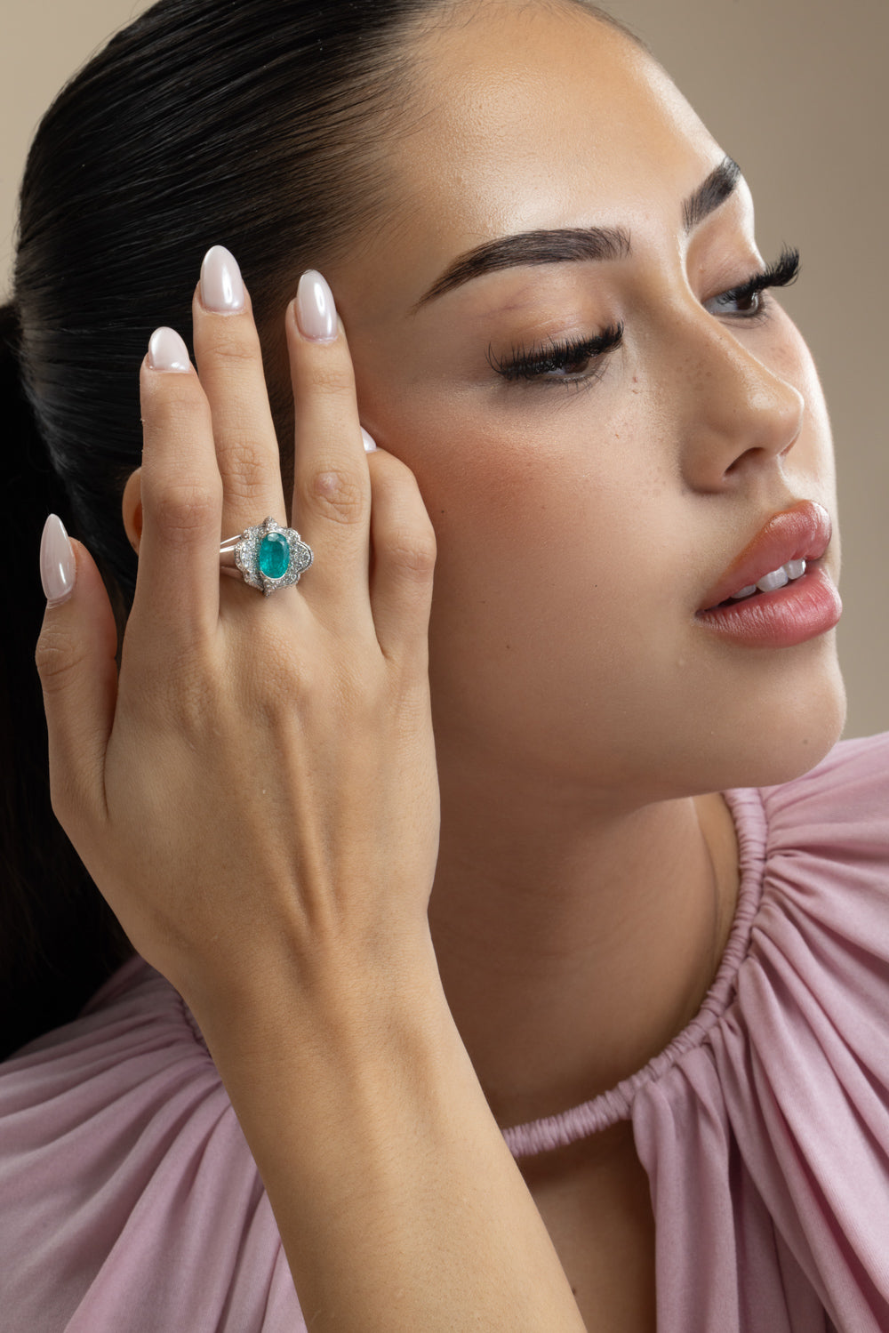 Paraiba Brazil Diamond Ring