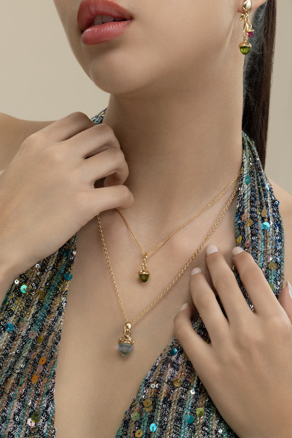 Peridot Mikado Flamenco Pendant