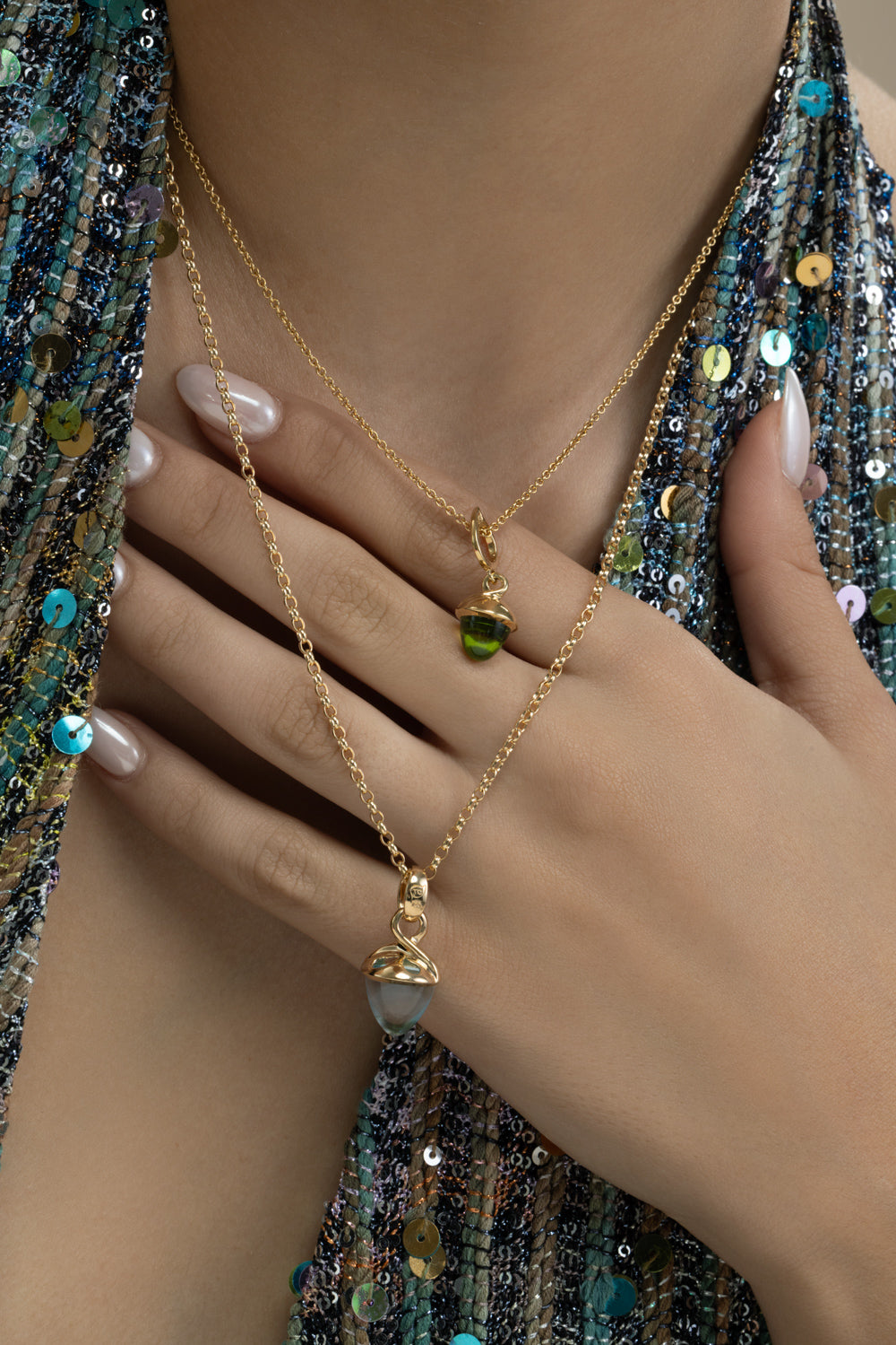 Peridot Mikado Flamenco Pendant
