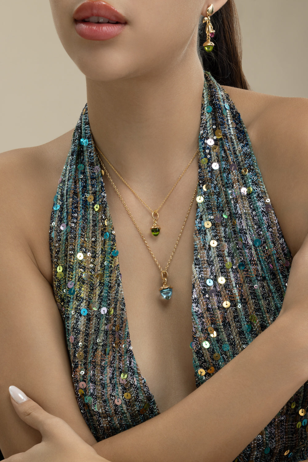 Peridot Mikado Flamenco Pendant